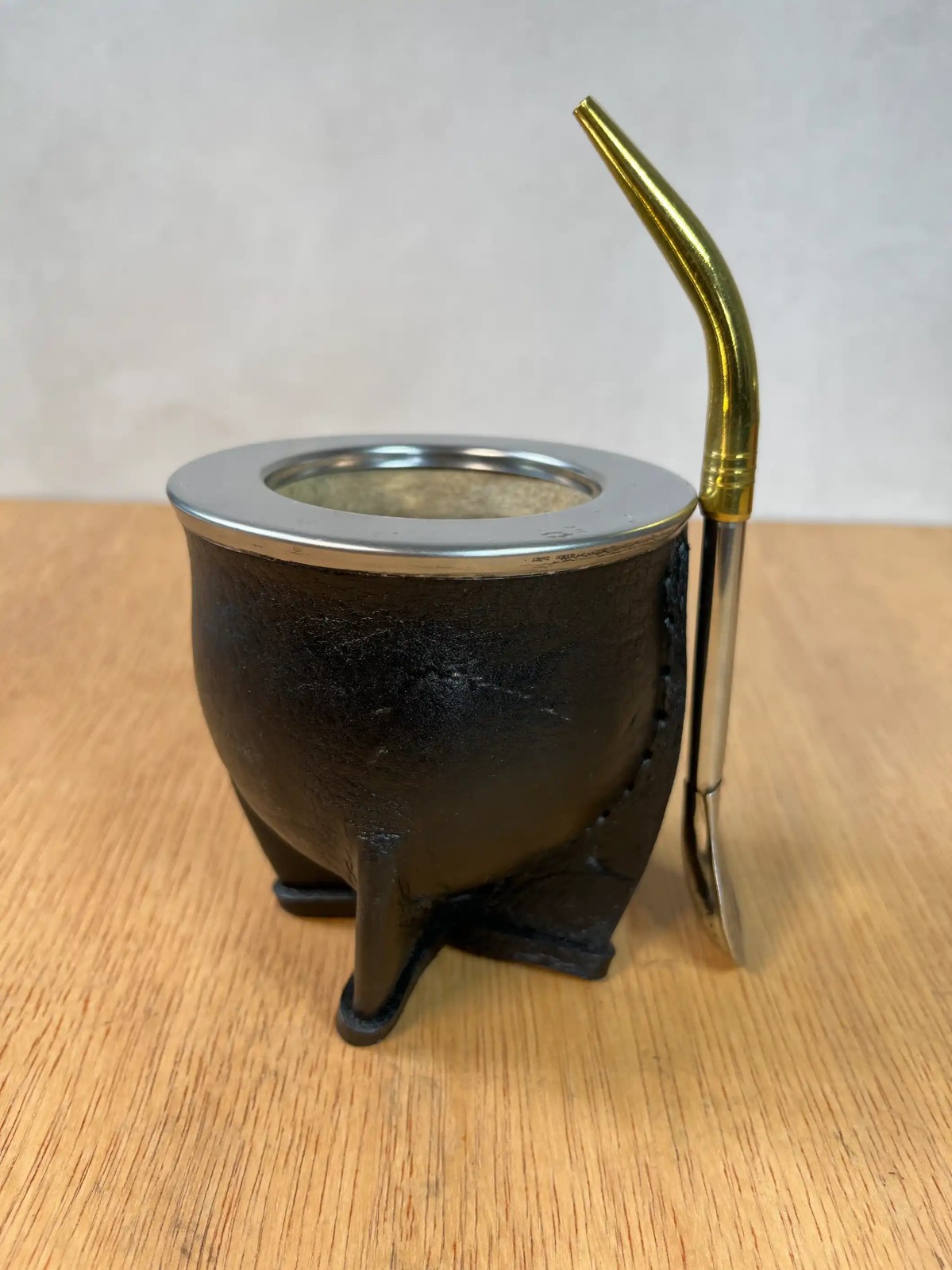 Mate Camionero Calabaza y Cuero Vacuno